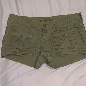 Olive colored shorts